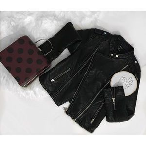 Faux Leather Moto Jacket - super cute!